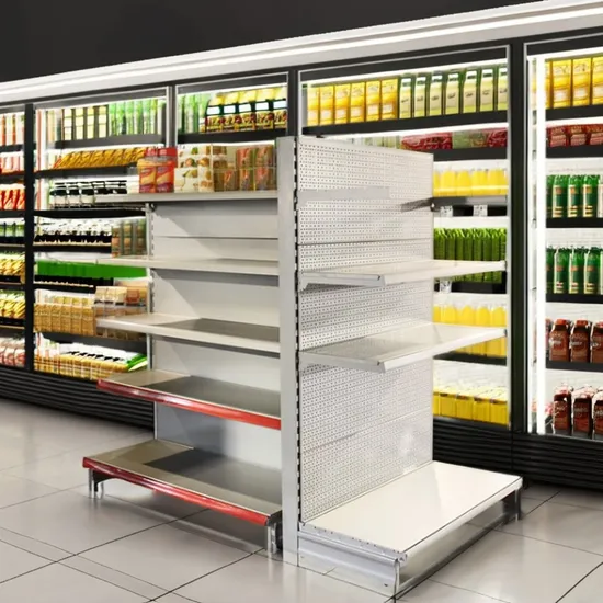 スーパーマーケットのハイパーマーケットの金属ディスプレイ店舗の棚