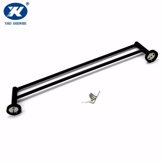 壁掛けマットブラックつや消しニッケルバスルームアクセサリーシングルタオルバー